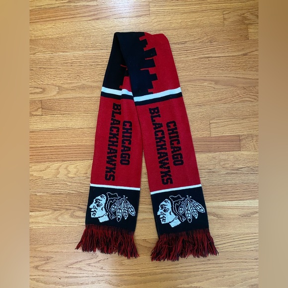 unbranded Other - Chicago Blackhawks Scarf Adult One Size Red Black White Unbranded Hockey NHL